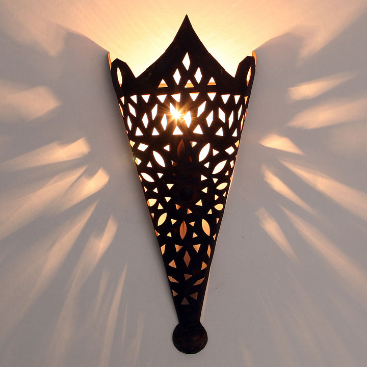 Oosterse ijzeren wandlamp EWL35