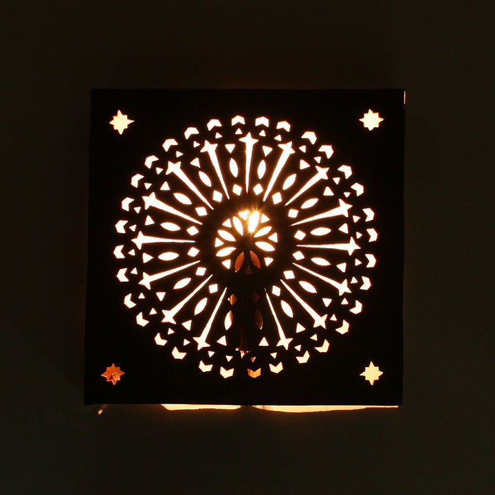 Oosterse ijzeren wandlamp EWL36