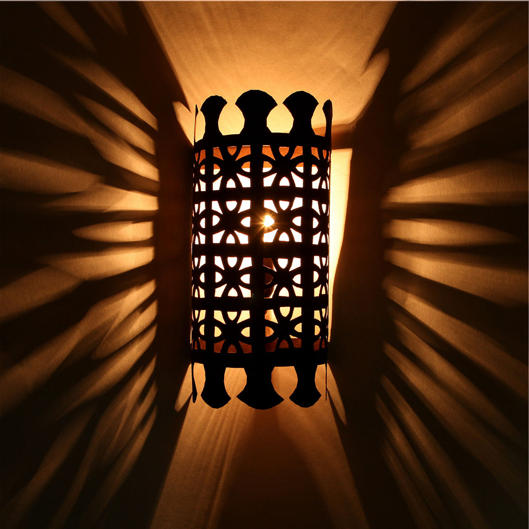 Oosterse ijzeren wandlamp EWL37