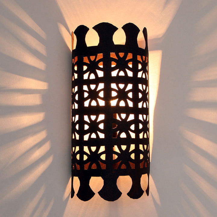 Oosterse ijzeren wandlamp EWL37