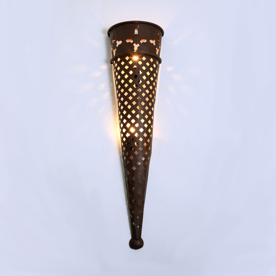 Oosterse ijzeren wandlamp EWL39