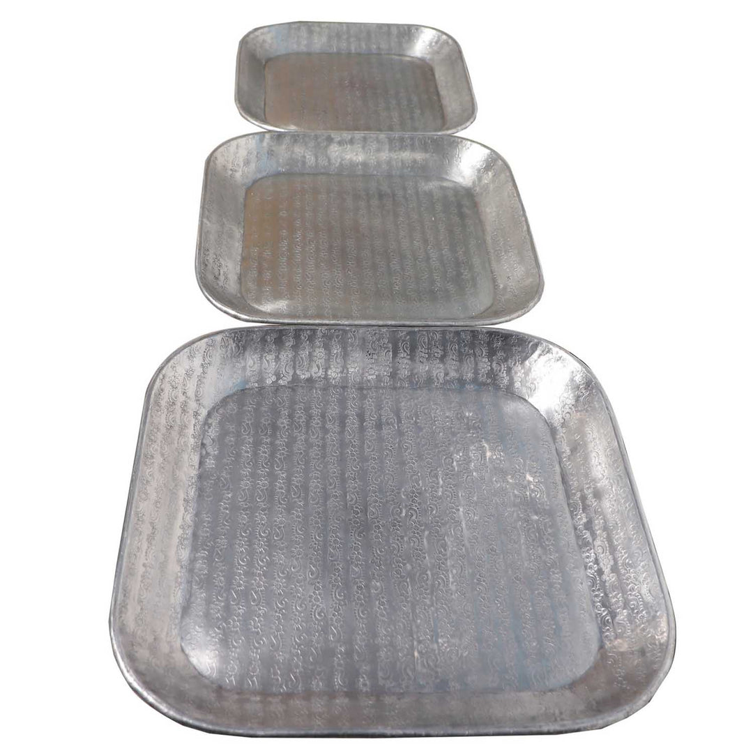 Oosters dienblad Prisma zilver