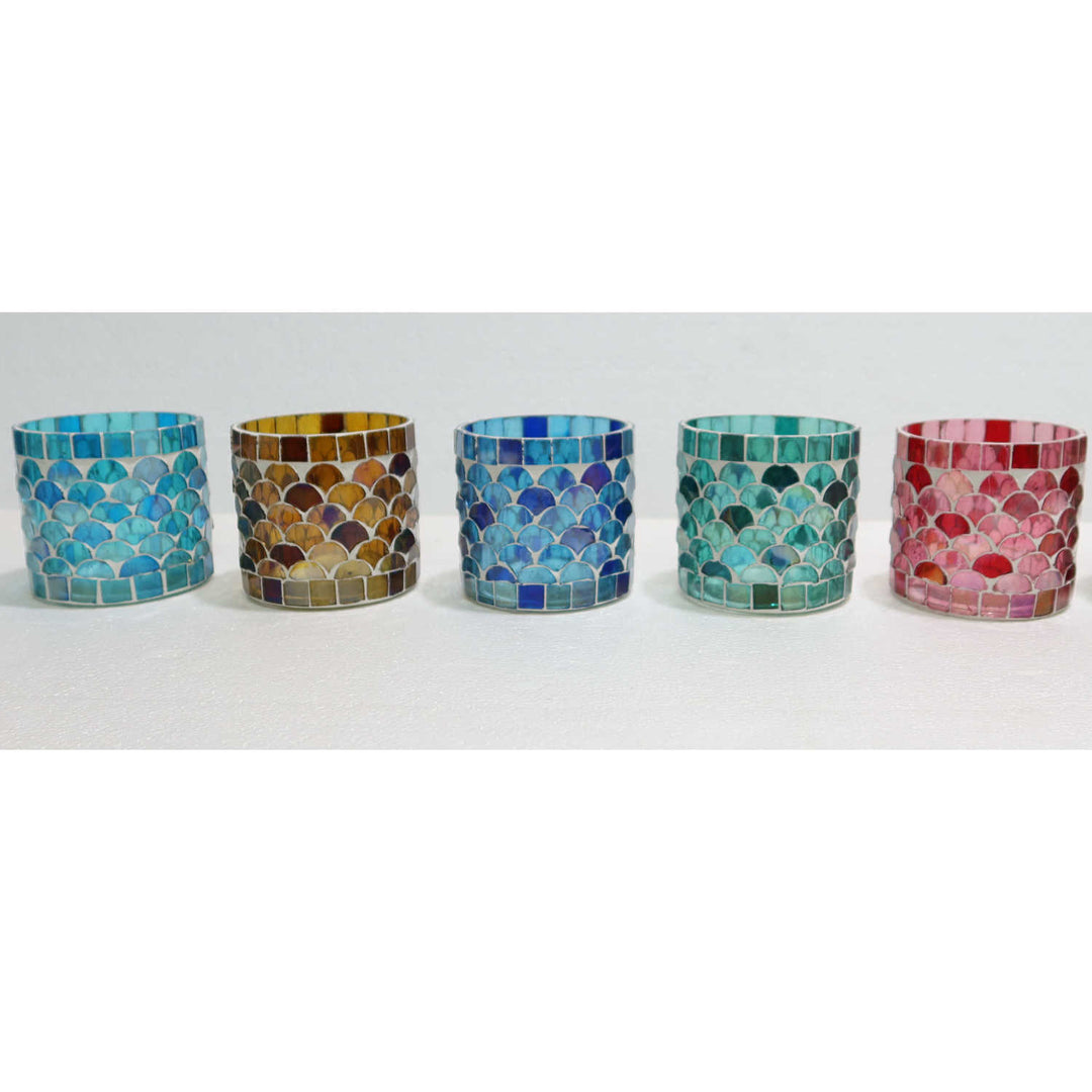 Oosterse mozaïek windlicht Athene S set van 5