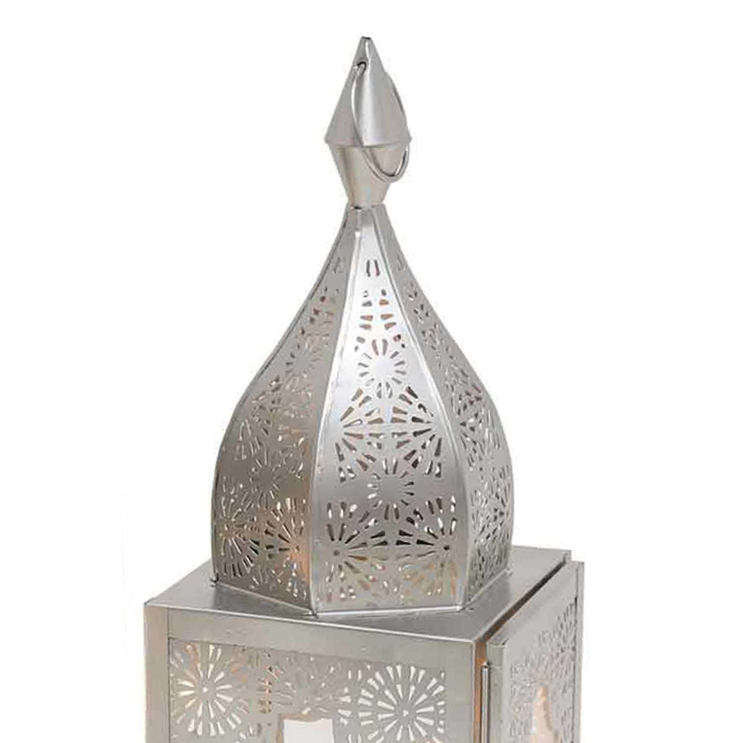 Oosterse windlicht Modena zilver M