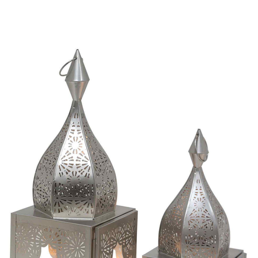 Oosterse windlicht Modena zilver L&M
