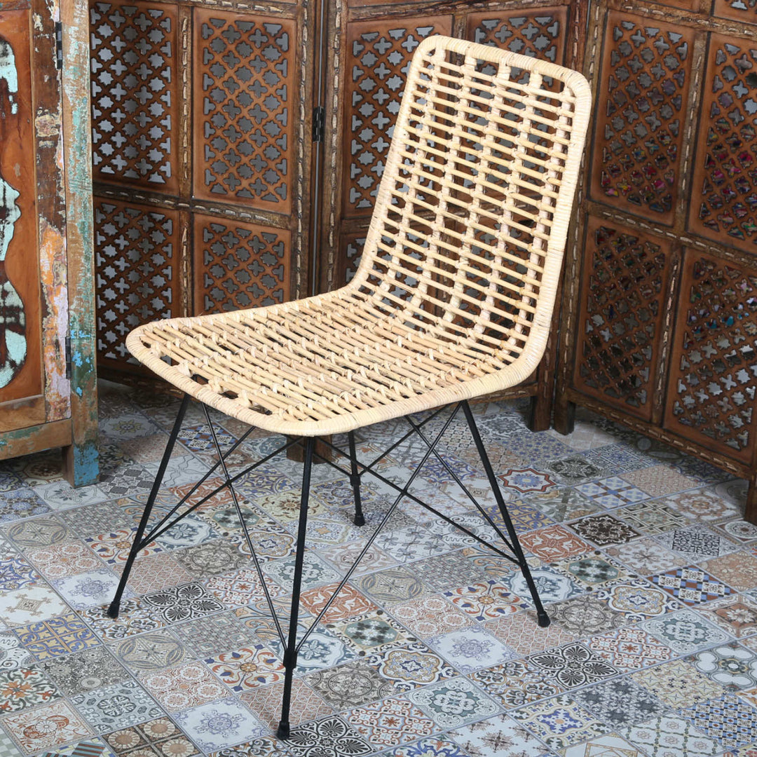 Rotan stoel Valencia naturel