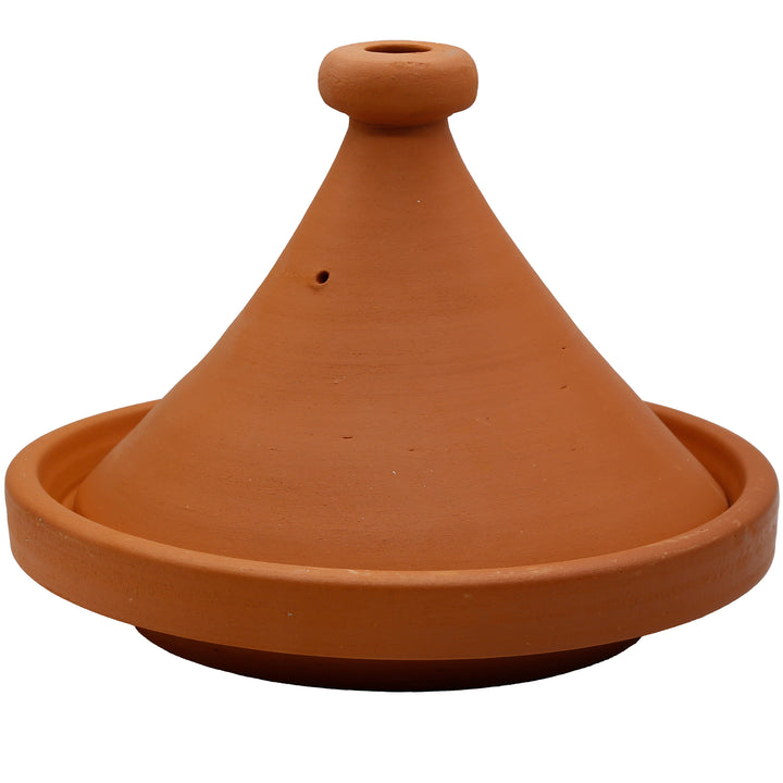 Tajine uit Marokko 34 cm, naturel en ongeglazuurd, ideaal voor 4-6 personen