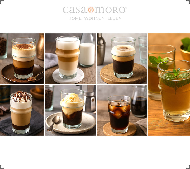 Koffieglazen ingesteld