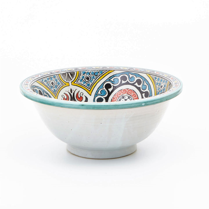 Oriental hand-painted ceramic washbasin Fes79