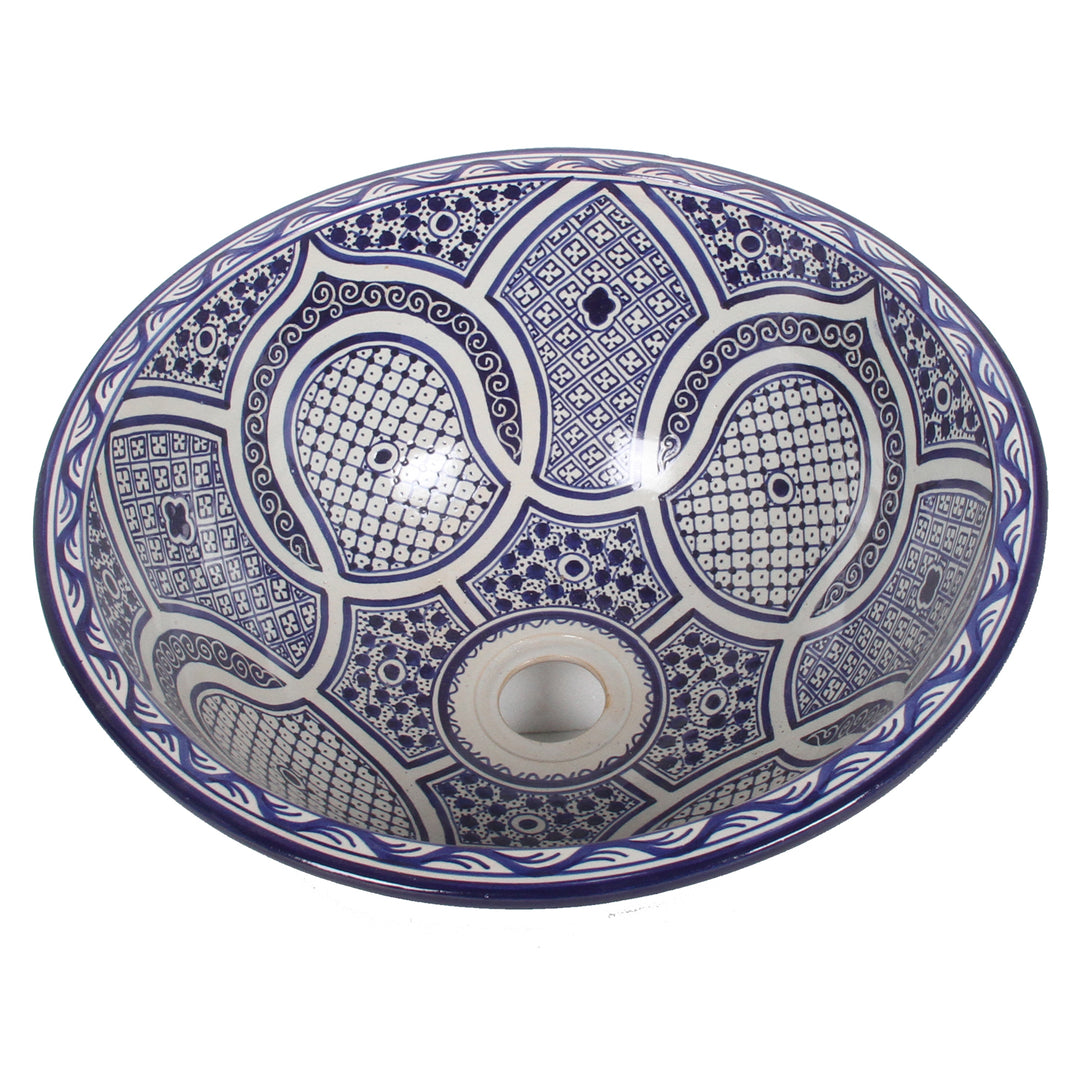 Oriental Hand Painted Ceramic Washbasin Fes95